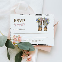 Western and Country Flowers Boots Rustic Wedding