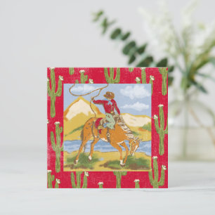 Western Anniversaire fête Cowboy Invitation Wild W