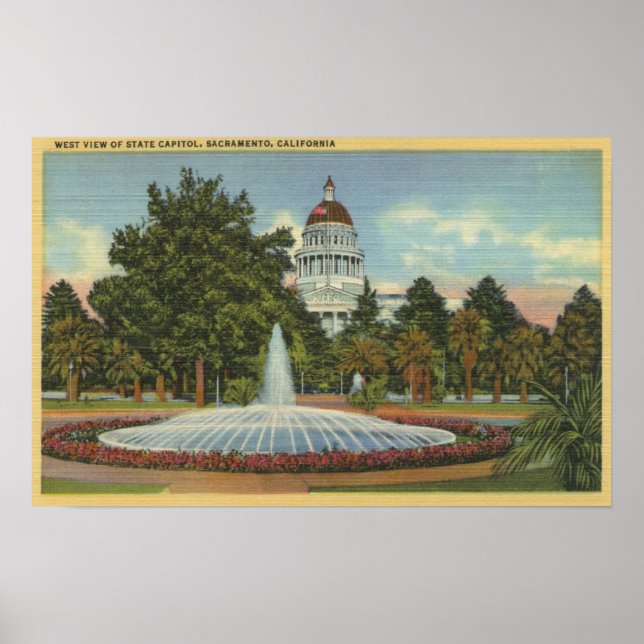 Western-Ansicht der Staat-Hauptstadt Poster (Vorne)