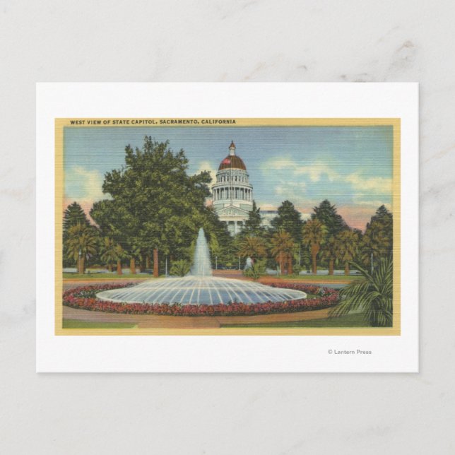 Western-Ansicht der Staat-Hauptstadt Postkarte (Vorderseite)