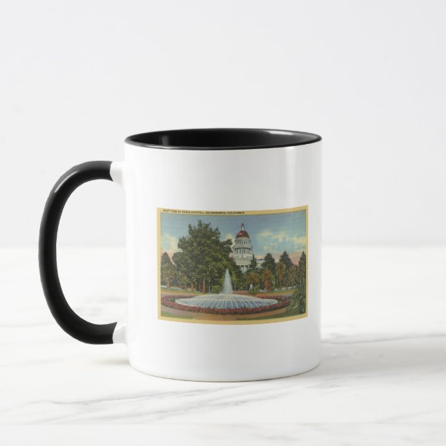 Western-Ansicht der Staat-Hauptstadt Tasse (Links)