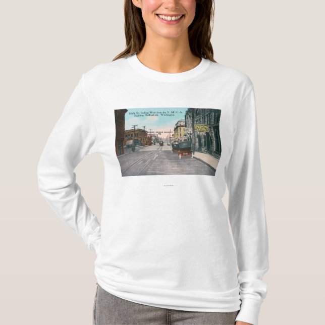 Western-Ansicht der Stechpalmen-Straße von YMCA T-Shirt (Vorderseite)