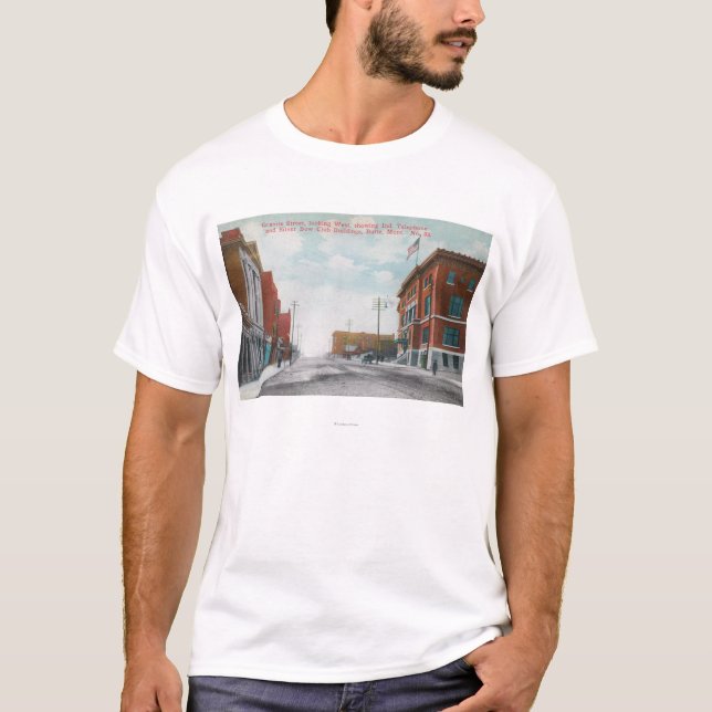 Western-Ansicht des Granits StreetButte, M.Ü. T-Shirt (Vorderseite)