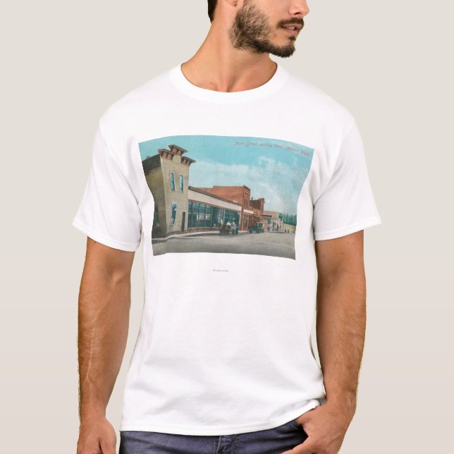 Western-Ansicht von der Hauptstraße T-Shirt (Vorderseite)