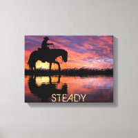 Western Art Cowboy on Horse