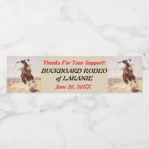 Western-Art-Cowboy und sträubendes Pferderodeo