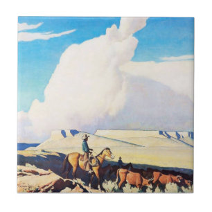 Western Art „Open Range“ von Maynard Dixon Fliese