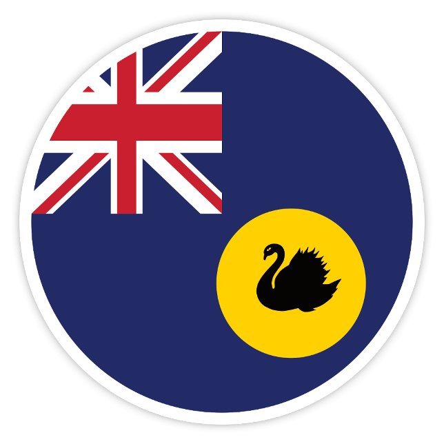 Western Australia Flaggenaufkleber Aufkleber (Western Australia State Flag Sticker)