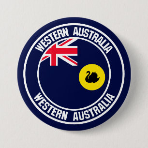 Western Australia Round Emblem Button