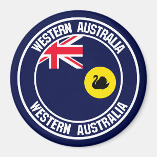 Western Australia Round Emblem Magnet