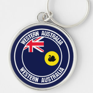 Western Australia Round Emblem Schlüsselanhänger
