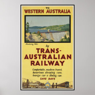 Western Australien durch die Trans-Australische Ei Poster