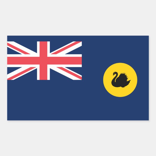 Western Australien Flagge Rechteckiger Aufkleber (Vorderseite)