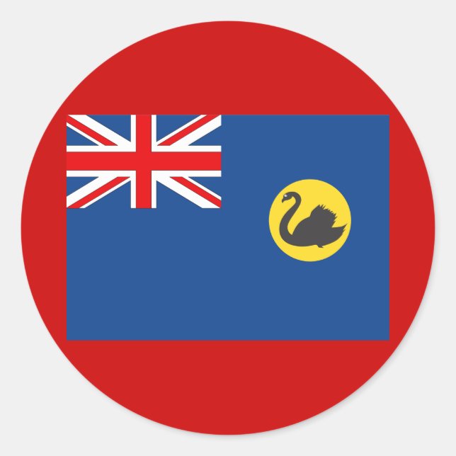 Western Australien Flagge Runder Aufkleber (Vorderseite)