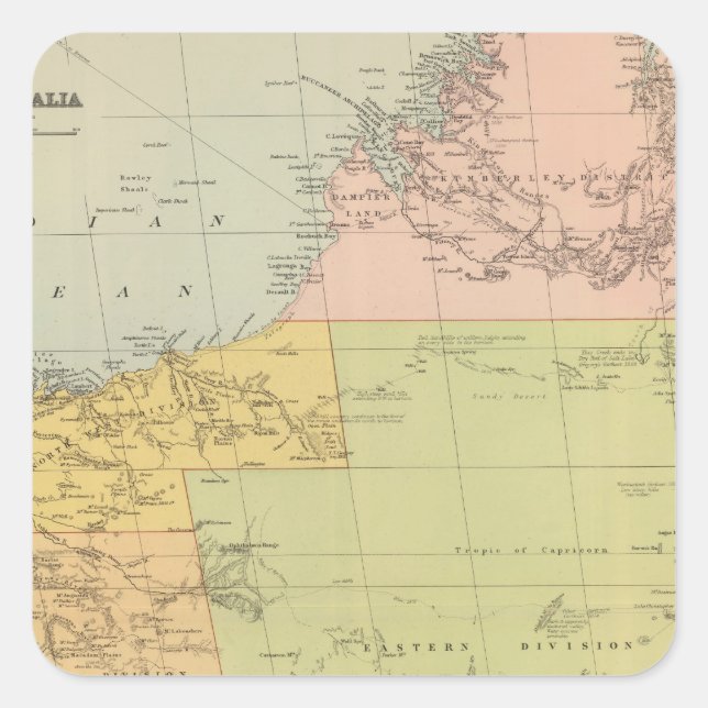 Western Australien Quadratischer Aufkleber (Vorderseite)