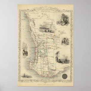 Western Australien, Schwan-Fluss Poster