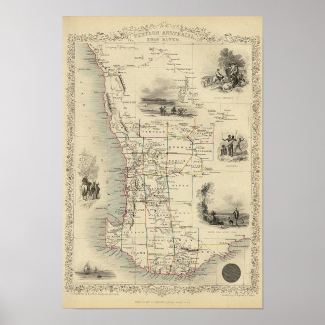Western Australien, Swan River Poster (Vorne)