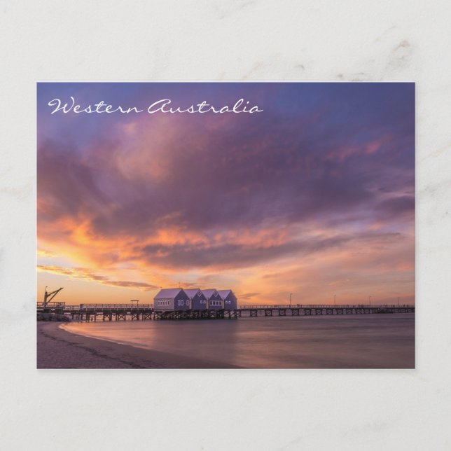 Western Australischer Sonnenuntergang Postkarte (Vorderseite)