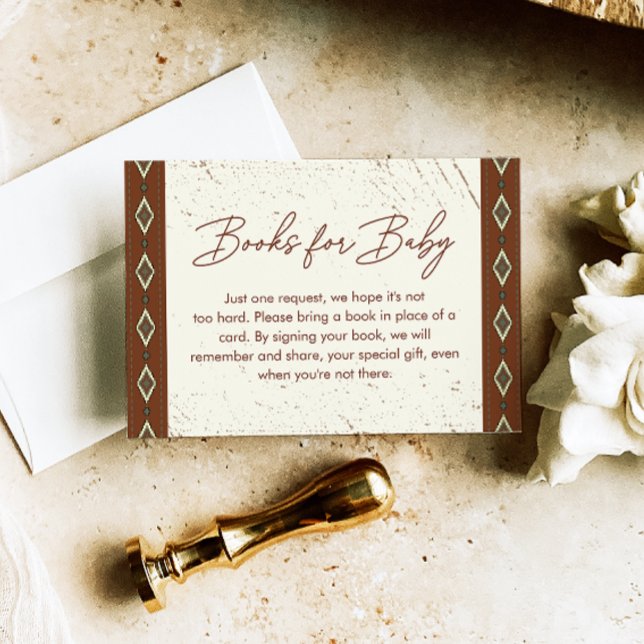 Western Aztec, rustikale Bücher für Baby Begleitkarte (Von Creator hochgeladen)