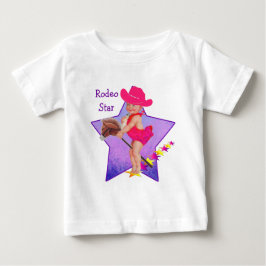 Western Baby Cowgirl am Stick Horse Baby T-shirt