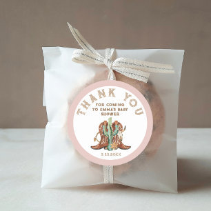 Western Baby Girl Douche Merci Favoriser Stickers