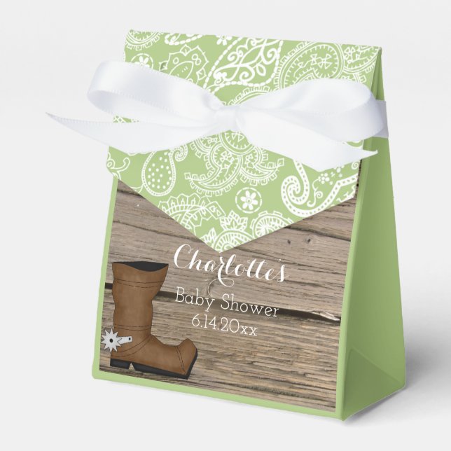 Western Babydusche Geschenkschachtel (Vorderseite)