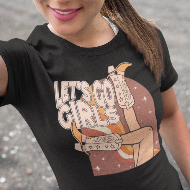 Western Bachelorette Lasse Go Girls Party T-Shirt (Von Creator hochgeladen)