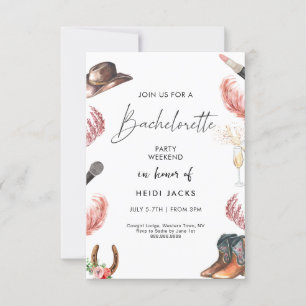 Western Bachelorette Party Invitation Rodeo Thème