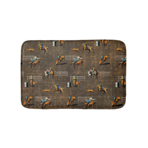 Western-Bad-Matte mit Rodeo-Ereignissen Badematte