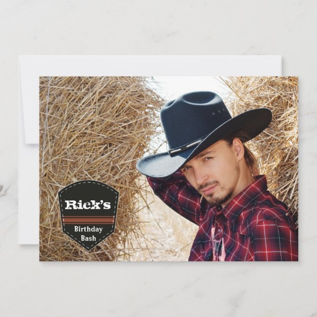 Western Banner Foto Einladung (Vorderseite)