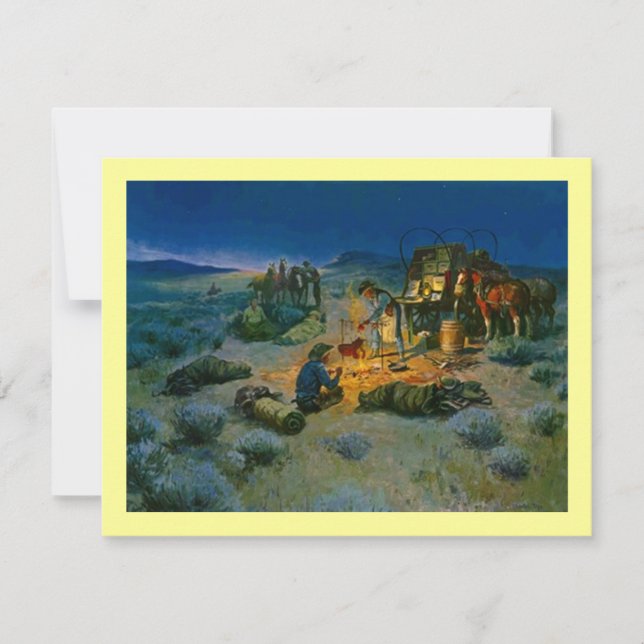 WESTERN BARBECUE PARTY EINLADUNG ~ EZ2-ZOLLLEGUNG (Vorderseite)