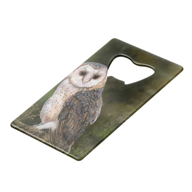 Western Barn Owl Flaschenöffner (Vorderseite Schrägansicht)