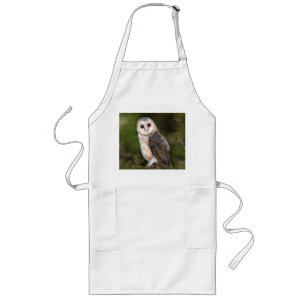 Western Barn Owl - Mignes Wasserfarben Malerei Art Lange Schürze
