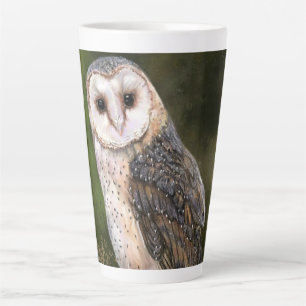 Western Barn Owl - Mignes Wasserfarben Malerei Art Milchtasse