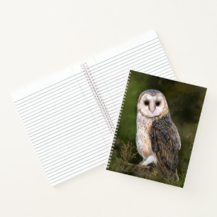 Western Barn Owl - Wasserfarbenmalerei Art  Notizbuch