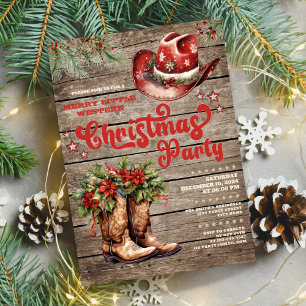 Western Barn Party Invitation Invitation de vacanc