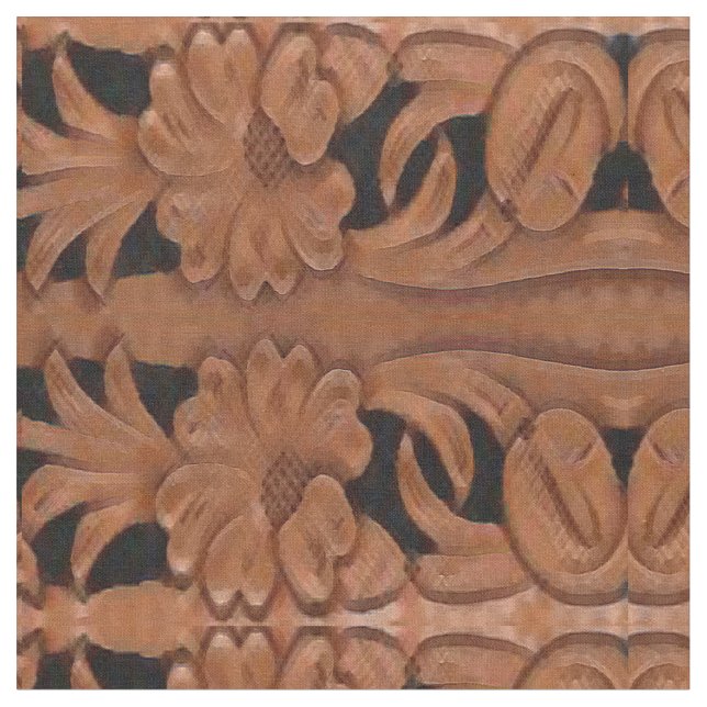 Western bearbeitete lederner Gurt-Druck-Gewebe Stoff (Nahaufnahme)