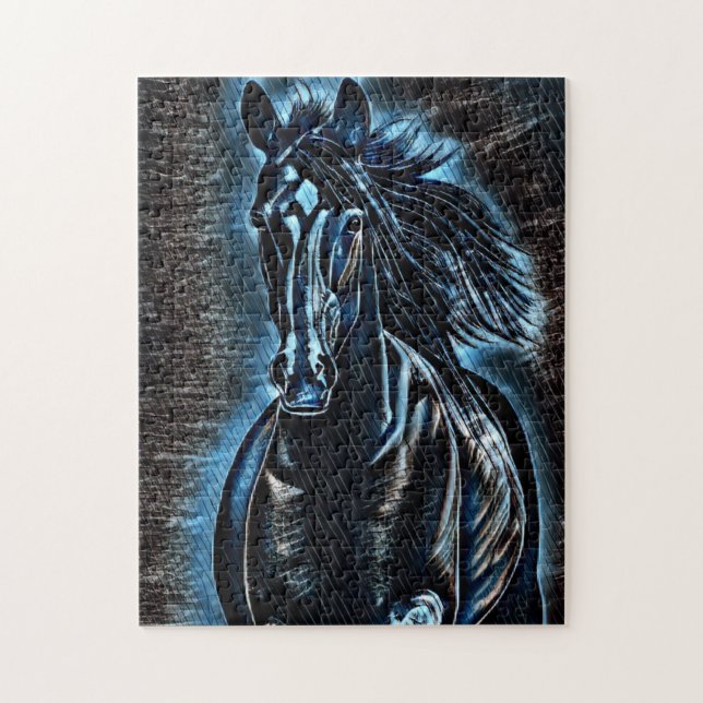 Western Beauty Wild Mustang Blue Tones (Vertikal)