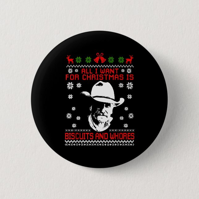 Western Biscuits And S Christmas Quote  Button (Vorderseite)