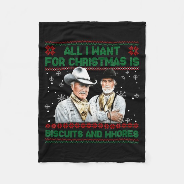 Western Biscuits And S Christmas Quote  Fleecedecke (Vorderseite)