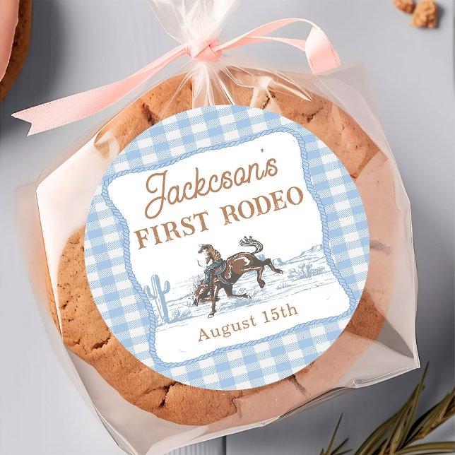 Western Blue Cowboy Rodeo Birthday Sticker (Von Creator hochgeladen)