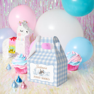 Western Blue Cowboy Rodeo Geburtstag Geschenkschachtel