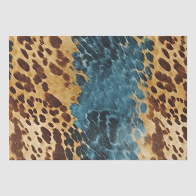 Western Blue Gold Cowhide Seidenpapier (Vorderseite)