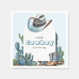 Western Blue Little Cowboy Rodeo Kinderdusche Serviette