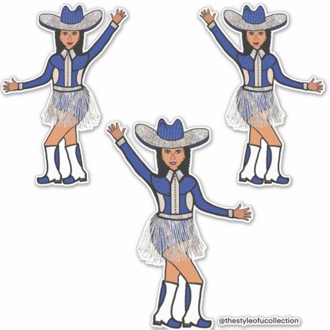 Western Blue Silver Stickers #2 Aufkleber (Vorderseite)