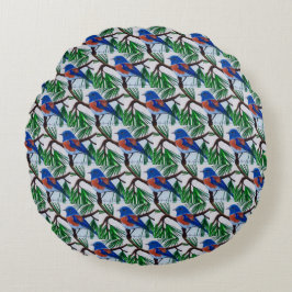 Western Bluebird Pouf Coussin