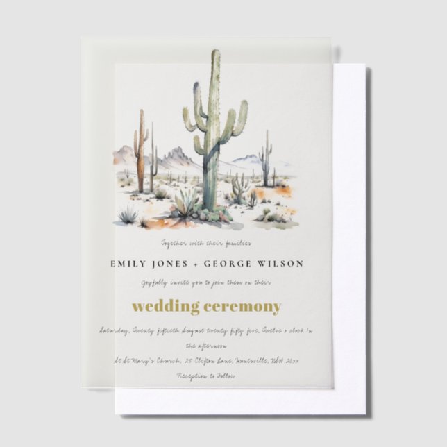 Western Boho Cactus Wüste Landscape Wedding (Versetzt)