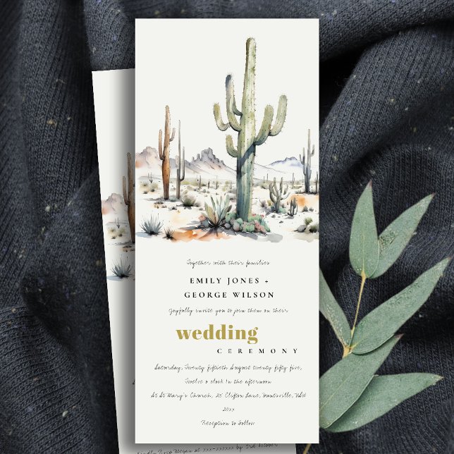 Western Boho Cactus Wüste Landscape Wedding Einladung (Von Creator hochgeladen)