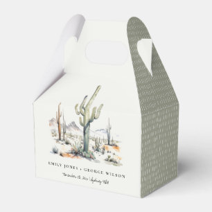 Western Boho Cactus Wüste Landscape Wedding Geschenkschachtel