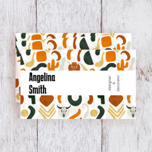 Western Boho Cowboy Wüstenkaktus Visitenkarte